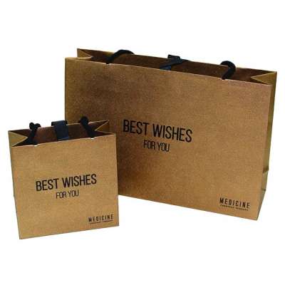 eco friendly 250gsm bronze special paper bag