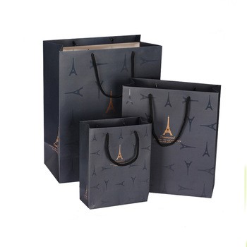 high quality classic hot stamping custom art paper for luxury jewelry paper bags with custom logo