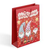 merry christmas eco friendly recyclable RTS paper packaging for christmas paper bags