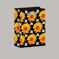 China full color design paper bag sunflower gift bag wholesale