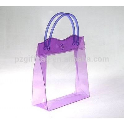 Custom romantic transparent purple plastic candy bag with pvc tube for children